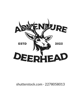 deer head logo icon and vector
