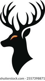 Deer head logo | Deer head icon | Deer head vector eps, Caribou head vector on white background