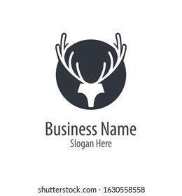 Deer head logo illustraation design