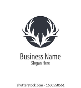 Deer head logo illustraation design