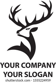 the deer head logo illustration
