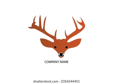  deer head logo illustration template