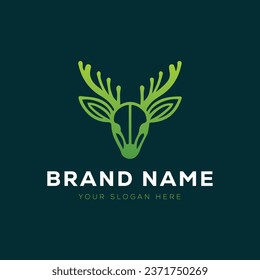 Deer Head Logo: Majestic Elegance for Your Brand's Leadership