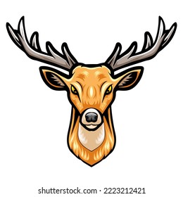 Deer head logo mascot design