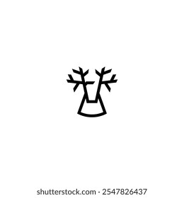 Deer Head Logo Minimalist Great Deer Logo