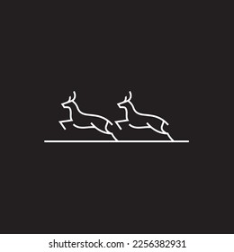 Deer Head Logo template line art design. The symbol itself would look great as a corporate and website symbol or icon.
