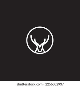 Deer Head Logo template line art design. The symbol itself would look great as a corporate and website symbol or icon.