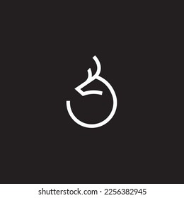Deer Head Logo template line art design. The symbol itself would look great as a corporate and website symbol or icon.