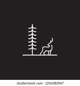 Deer Head Logo template line art design. The symbol itself would look great as a corporate and website symbol or icon.