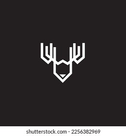 Deer Head Logo template line art design. The symbol itself would look great as a corporate and website symbol or icon.