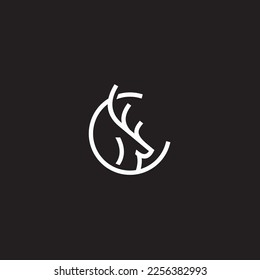 Deer Head Logo template line art design. The symbol itself would look great as a corporate and website symbol or icon.