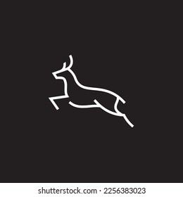 Deer Head Logo template line art design. The symbol itself would look great as a corporate and website symbol or icon.