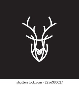 Deer Head Logo template line art design. The symbol itself would look great as a corporate and website symbol or icon.