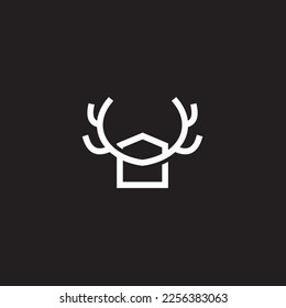 Deer Head Logo template line art design. The symbol itself would look great as a corporate and website symbol or icon.