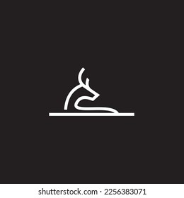 Deer Head Logo template line art design. The symbol itself would look great as a corporate and website symbol or icon.