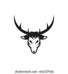 Deer Head Logo Template silhouette