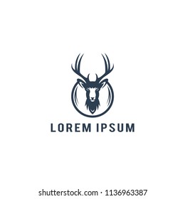 deer head logo template vector illustration