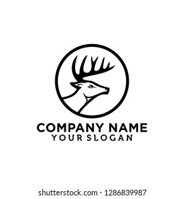 Deer head Logo , Deer logo Template. Vector Illustration eps 8 eps 10