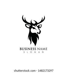 Deer head Logo Template vector icon illustration design