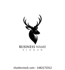 Deer head Logo Template vector icon illustration design