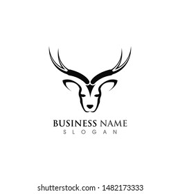 Deer head Logo Template vector icon illustration design