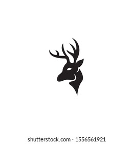 Deer head logo template vector icon illustration design
