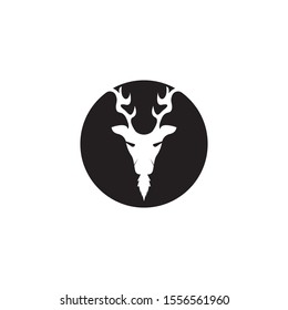 Deer head logo template vector icon illustration design