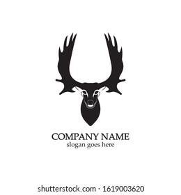 Deer head Logo Template vector icon illustration design