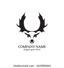 Deer head Logo Template vector icon illustration design