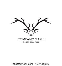 Deer head Logo Template vector icon illustration design