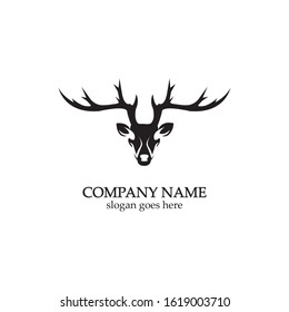 Deer head Logo Template vector icon illustration design