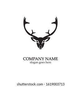 Black Silhouette Hand Drawn Deer S Stock Vector (Royalty Free) 1193663764