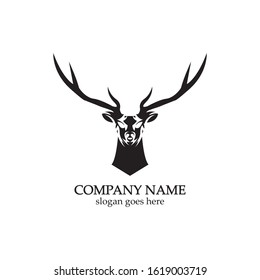Deer head Logo Template vector icon illustration design