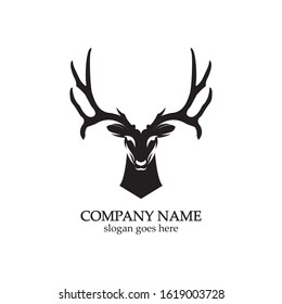 Deer head Logo Template vector icon illustration design