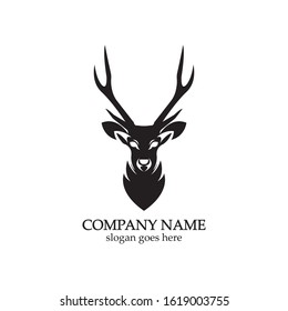 Deer head Logo Template vector icon illustration design
