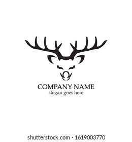 Deer head Logo Template vector icon illustration design