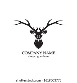 Deer head Logo Template vector icon illustration design