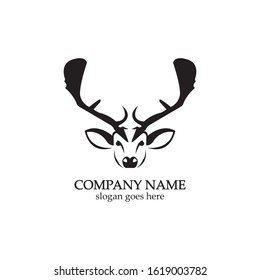 Deer head Logo Template vector icon illustration design