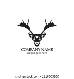 Deer head Logo Template vector icon illustration design