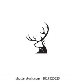 Deer head logo template vector icon illustration design