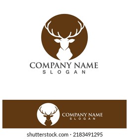 Deer head Logo Template vector icon illustration design