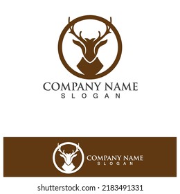 Deer head Logo Template vector icon illustration design
