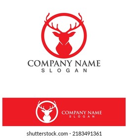 Deer head Logo Template vector icon illustration design