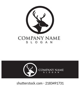 Deer head Logo Template vector icon illustration design