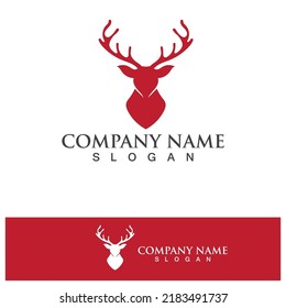 Deer head Logo Template vector icon illustration design