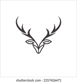 Deer head logo in vector