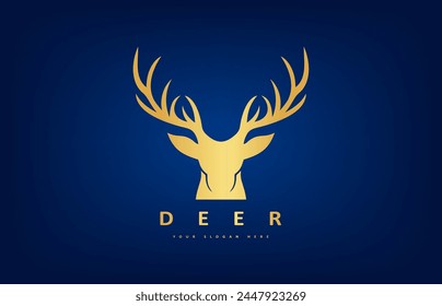 Reh Kopf Logo Vektorgrafik. Tierdesign.