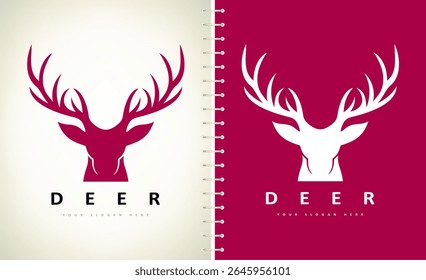 Deer head logo vector. Animal design