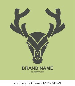 deer head logo vector. eps format