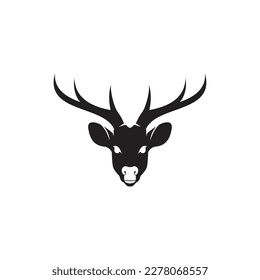 deer head logo. vector illustration